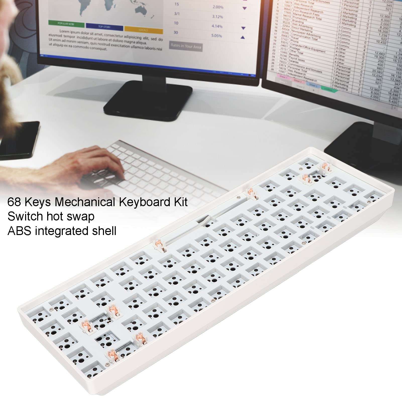 Amazon.co.jp: 65% DIY メカニカルワイヤレスキーボードキット、68